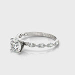 Elegant 14kt White Gold Marquise Semi-Mount Diamond Engagement Ring Setting (1/2 ct tw)