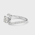 Elegant 14kt White Gold Semi-Mount Diamond Ring - STYLE 