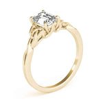 Stunning Emerald Cut Color Solitaire Engagement Ring in 14k White Gold (10x8mm)